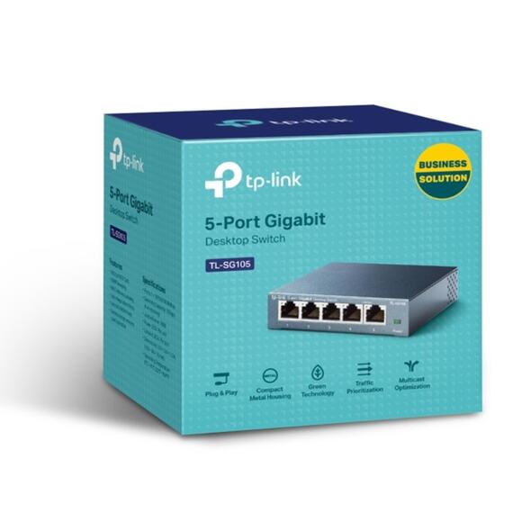 TP-Link TL-SG105 5-Port Gigabit Ethernet 1000Mbps Desktop Switch - Picture 1 of 7